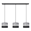 Candelabro suspenso HELEN 3xE27/15W/230V preto/cinzento/prateado