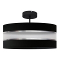 Candelabro suspenso HELEN 3xE27/15W/230V preto/cromado brilhante