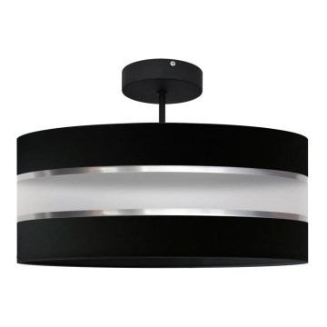 Candelabro suspenso HELEN 3xE27/15W/230V preto/cromado brilhante