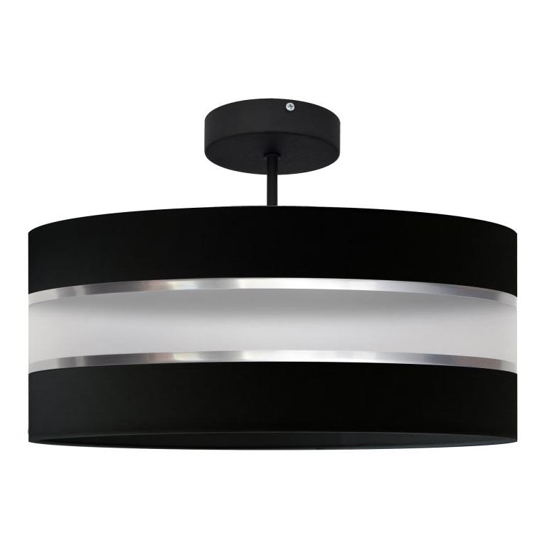 Candelabro suspenso HELEN 3xE27/15W/230V preto/cromado brilhante
