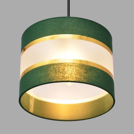 Candelabro suspenso HELEN 3xE27/15W/230V verde/dourada
