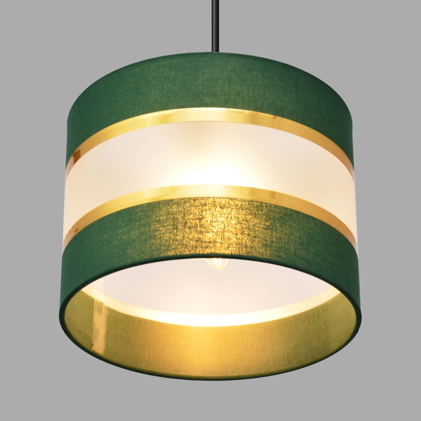 Candelabro suspenso HELEN 3xE27/15W/230V verde/dourada