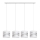 Candelabro suspenso HELEN 4xE27/15W/230V branco