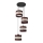 Candelabro suspenso HELEN 4xE27/15W/230V castanho/preto/dourado