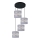 Candelabro suspenso HELEN 4xE27/15W/230V cinzento/preto