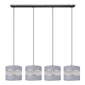 Candelabro suspenso HELEN 4xE27/15W/230V cinzento/preto