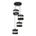 Candelabro suspenso HELEN 4xE27/15W/230V preto/dourado