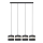 Candelabro suspenso HELEN 4xE27/15W/230V preto/dourado