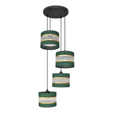 Candelabro suspenso HELEN 4xE27/15W/230V verde/dourada
