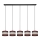 Candelabro suspenso HELEN 5xE27/15W/230V castanho/preto/dourado