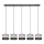 Candelabro suspenso HELEN 5xE27/15W/230V preto/cinzento/dourado