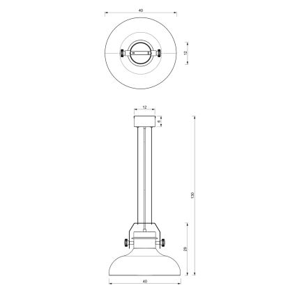 Candelabro suspenso HELSING 1xE27/60W/230V cromado mate