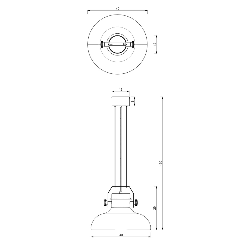 Candelabro suspenso HELSING 1xE27/60W/230V cromado mate
