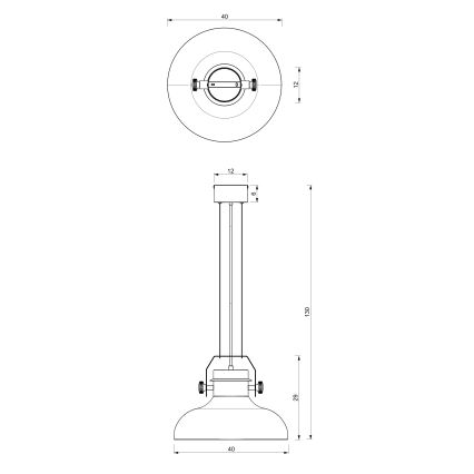 Candelabro suspenso HELSING 1xE27/60W/230V dourado