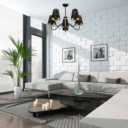 Candelabro suspenso HERMES 5xE27/60W/230V