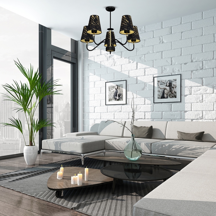 Candelabro suspenso HERMES 5xE27/60W/230V