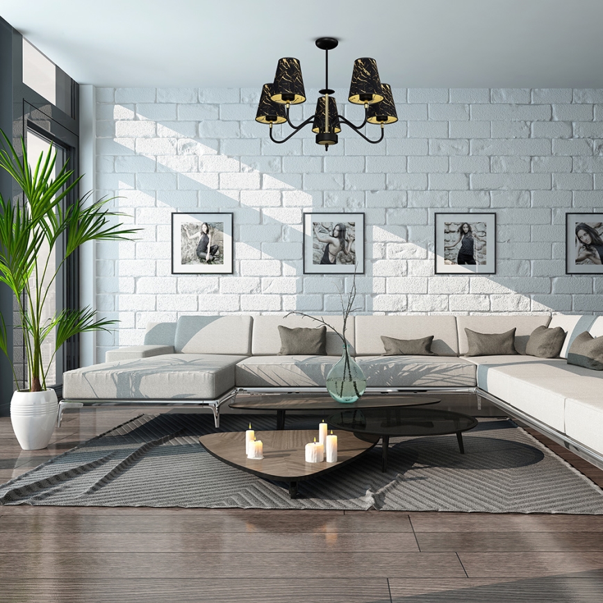 Candelabro suspenso HERMES 5xE27/60W/230V