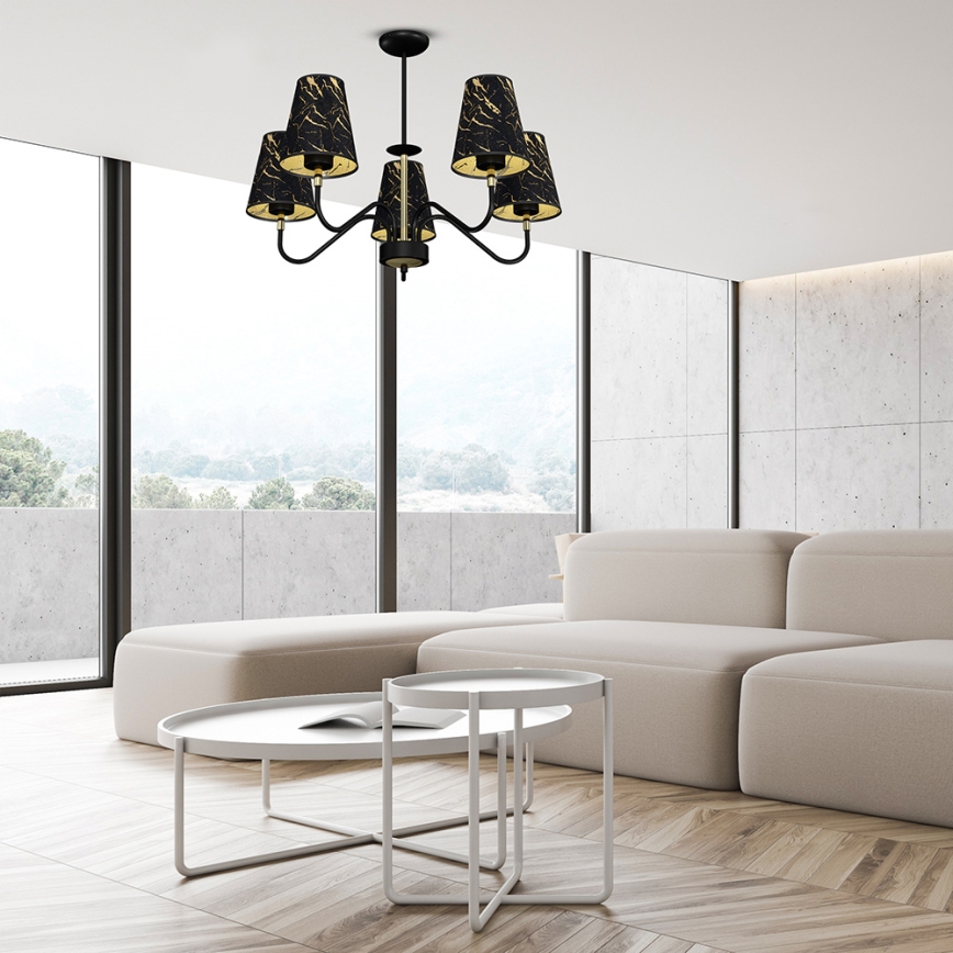 Candelabro suspenso HERMES 5xE27/60W/230V