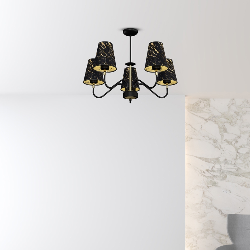 Candelabro suspenso HERMES 5xE27/60W/230V
