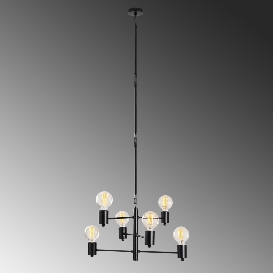 Candelabro suspenso HEXA 6xE27/40W/230V
