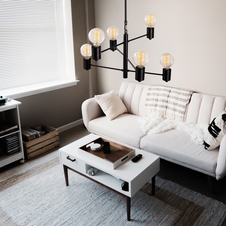 Candelabro suspenso HEXA 6xE27/40W/230V