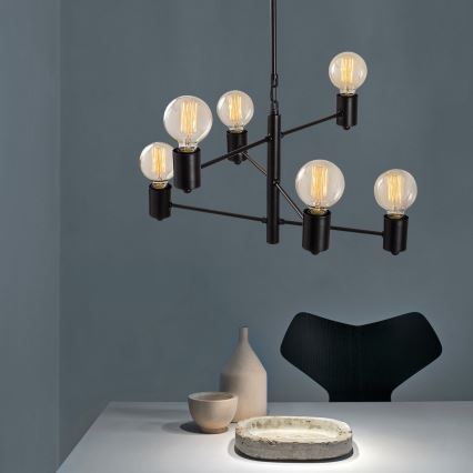 Candelabro suspenso HEXA 6xE27/40W/230V