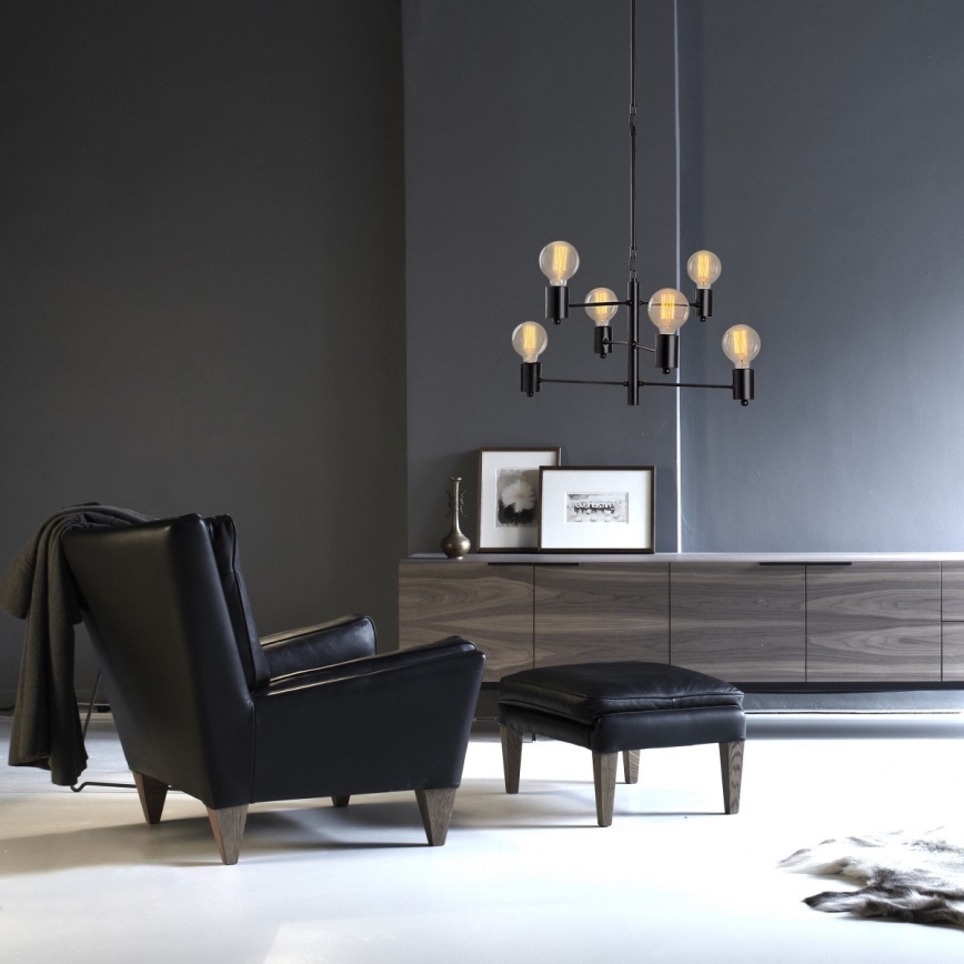 Candelabro suspenso HEXA 6xE27/40W/230V