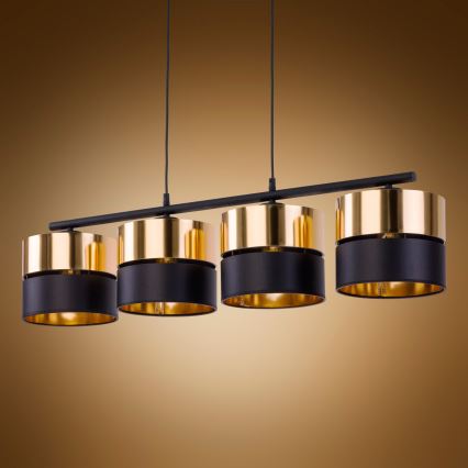Candelabro suspenso HILTON 4xE27/15W/230V latão/preto