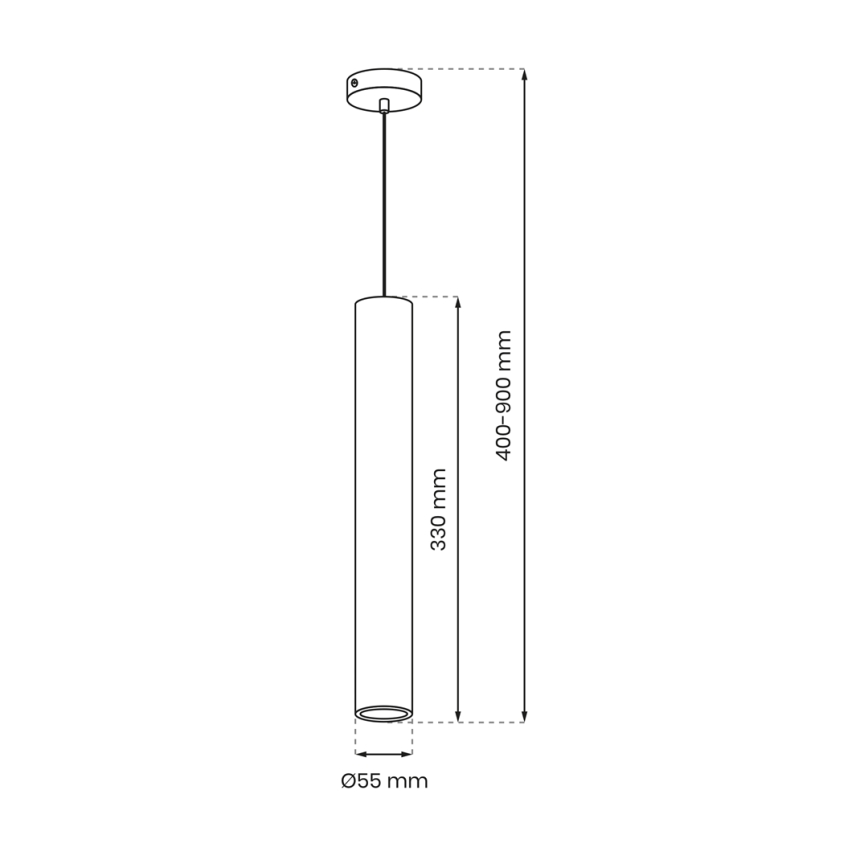 Candelabro suspenso HUDSON 1xGU10/8W/230V preto