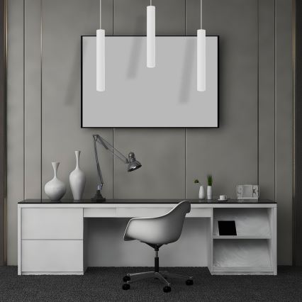 Candelabro suspenso HUDSON 3xGU10/8W/230V branco