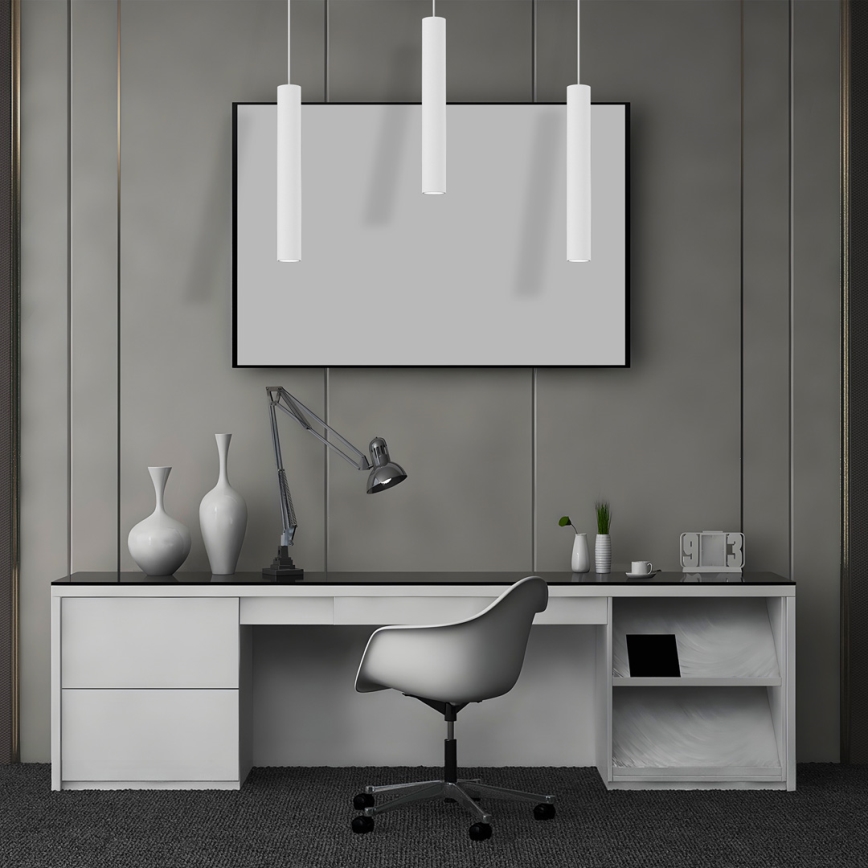 Candelabro suspenso HUDSON 3xGU10/8W/230V branco