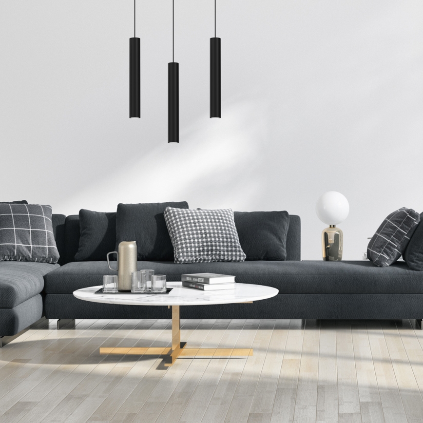 Candelabro suspenso HUDSON 3xGU10/8W/230V preto
