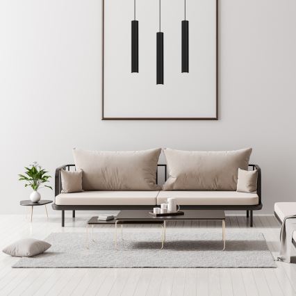 Candelabro suspenso HUDSON 3xGU10/8W/230V preto