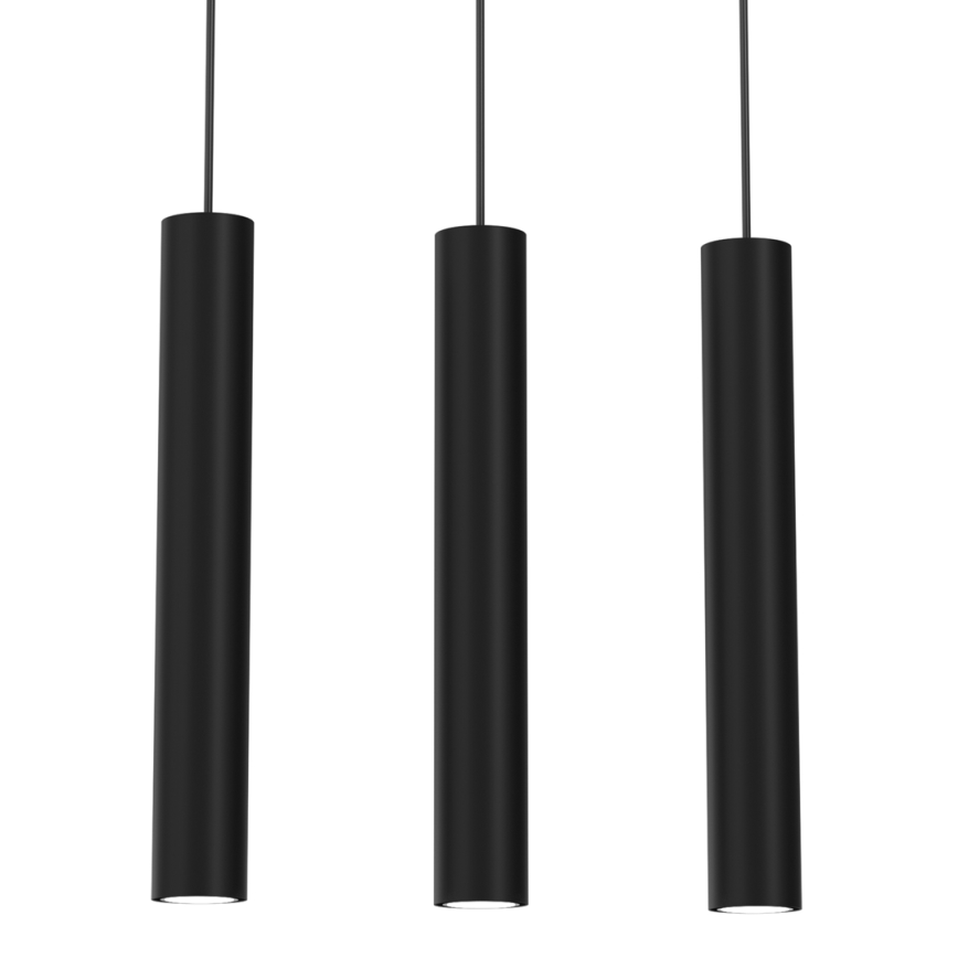 Candelabro suspenso HUDSON 3xGU10/8W/230V preto
