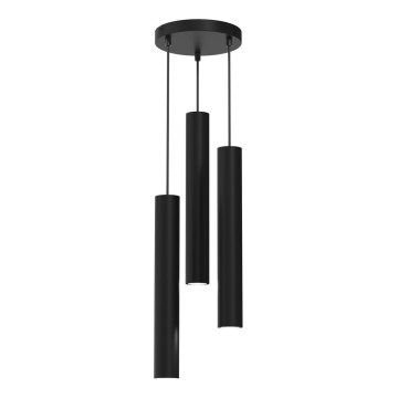 Candelabro suspenso HUDSON 3xGU10/8W/230V preto