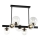 Candelabro suspenso HYPERION 7xE27/7W/230V preto/transparente