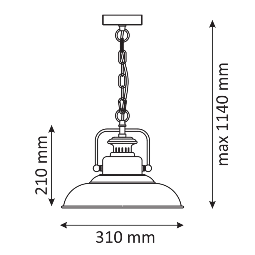 Candelabro suspenso ICELAND 1xE27/20W/230V