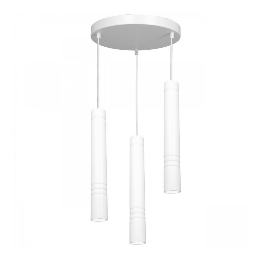 Candelabro suspenso IMPLODE 3xGU10/8W/230V branco redondo