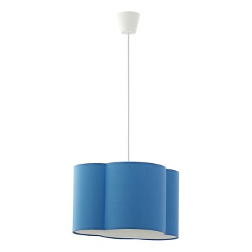 Candelabro suspenso infantil CLOUD 1xE27/25W/230V azul
