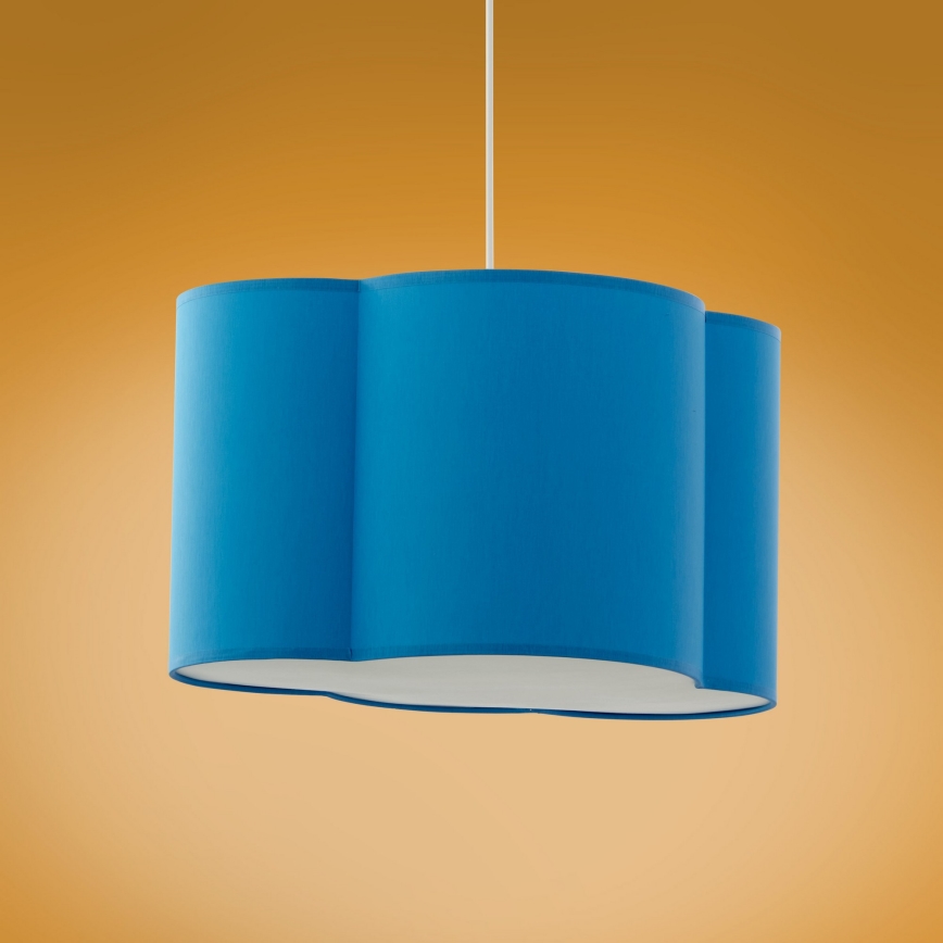 Candelabro suspenso infantil CLOUD 1xE27/25W/230V azul