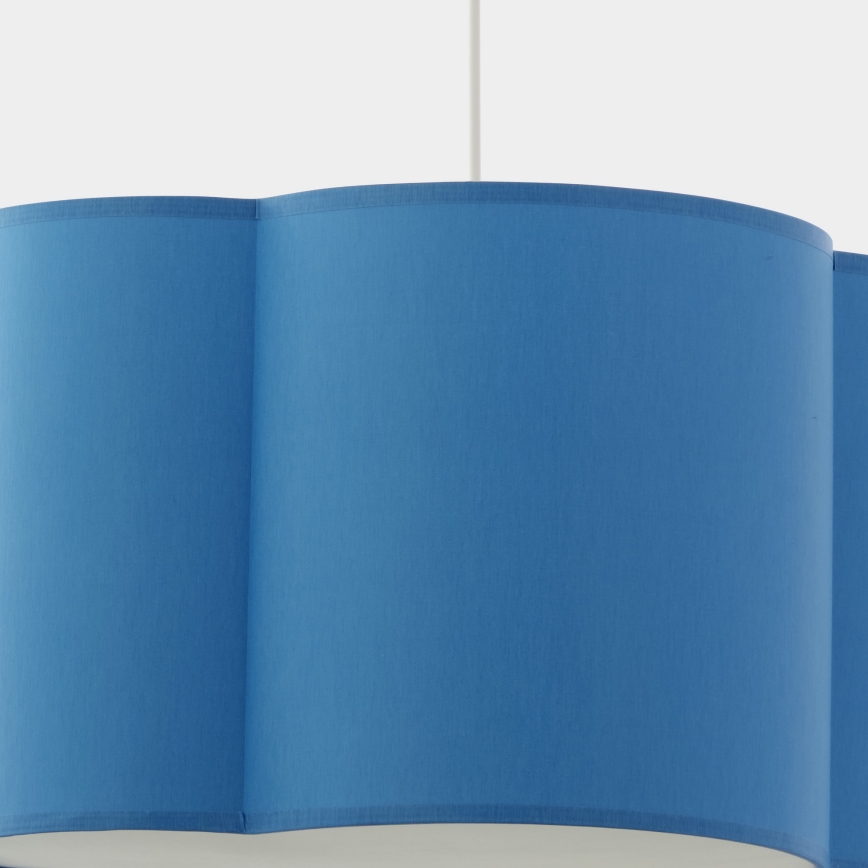 Candelabro suspenso infantil CLOUD 1xE27/25W/230V azul