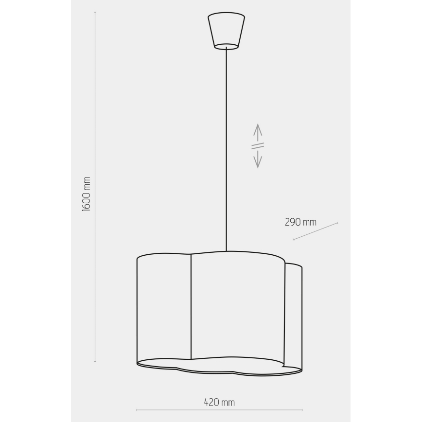 Candelabro suspenso infantil CLOUD 1xE27/25W/230V azul