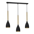 Candelabro suspenso ISTAPPAR 3xE27/60W/230V preto/dourado