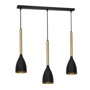 Candelabro suspenso ISTAPPAR 3xE27/60W/230V preto/dourado