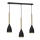Candelabro suspenso ISTAPPAR 3xE27/60W/230V preto/dourado