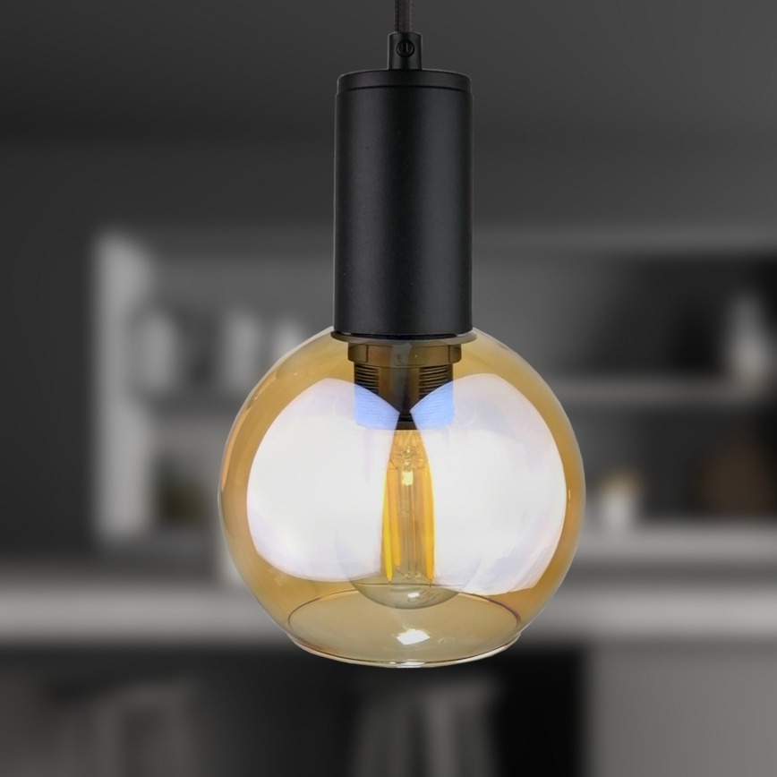 Candelabro suspenso JANTAR BLACK 1xE27/60W/230V