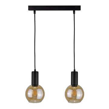 Candelabro suspenso JANTAR BLACK 2xE27/60W/230V