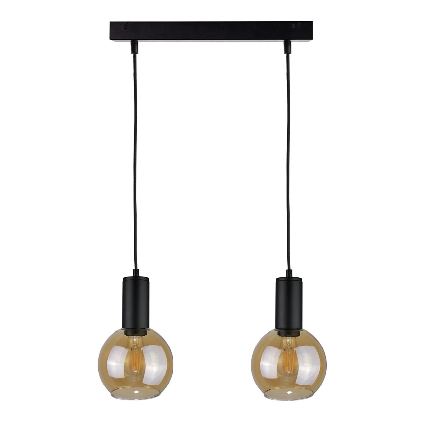 Candelabro suspenso JANTAR BLACK 2xE27/60W/230V