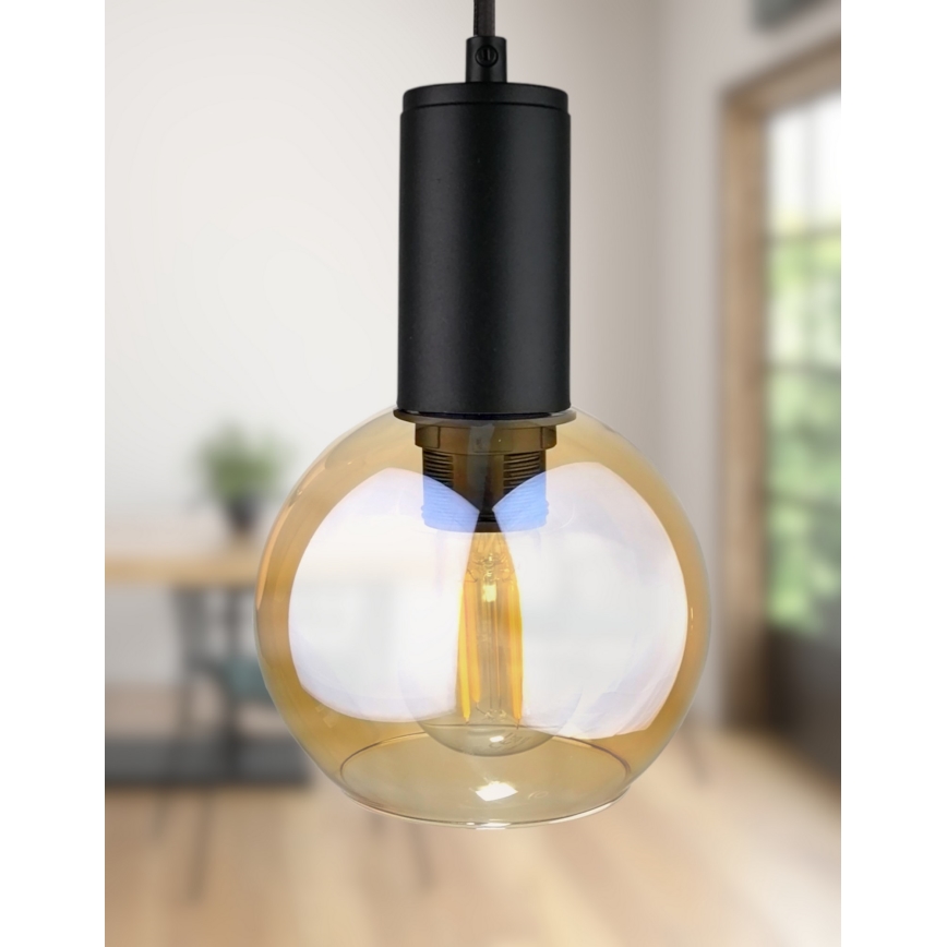 Candelabro suspenso JANTAR BLACK 2xE27/60W/230V