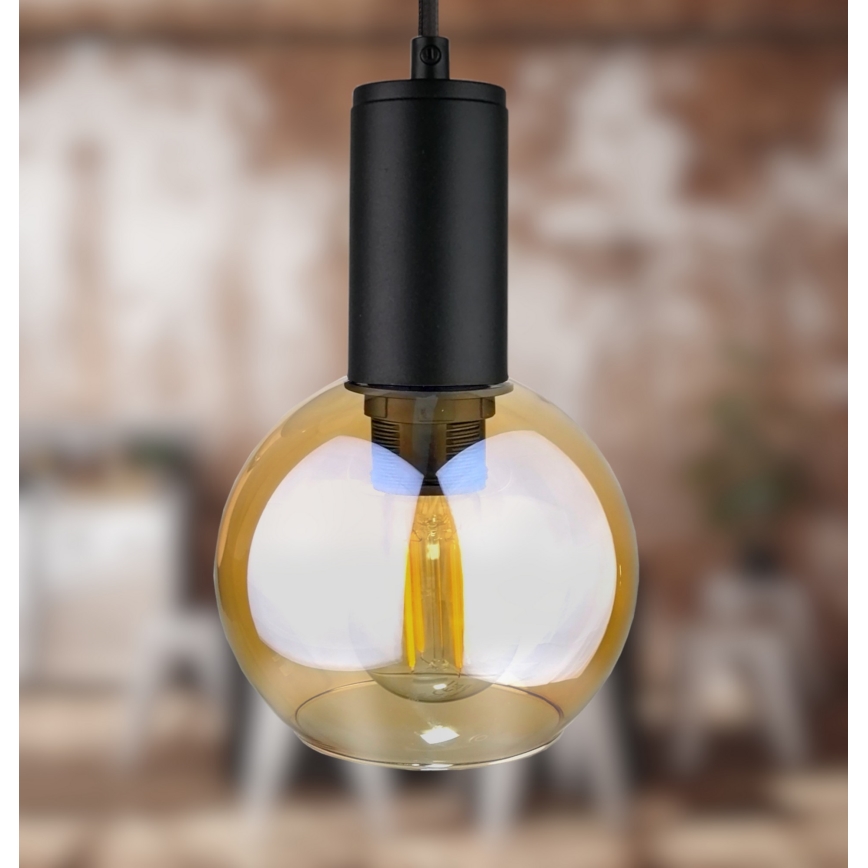 Candelabro suspenso JANTAR BLACK 3xE27/60W/230V diâmetro 30 cm